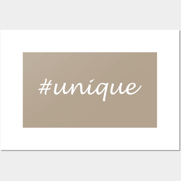 Unique Word - Hashtag Design Wall Art by Sassify